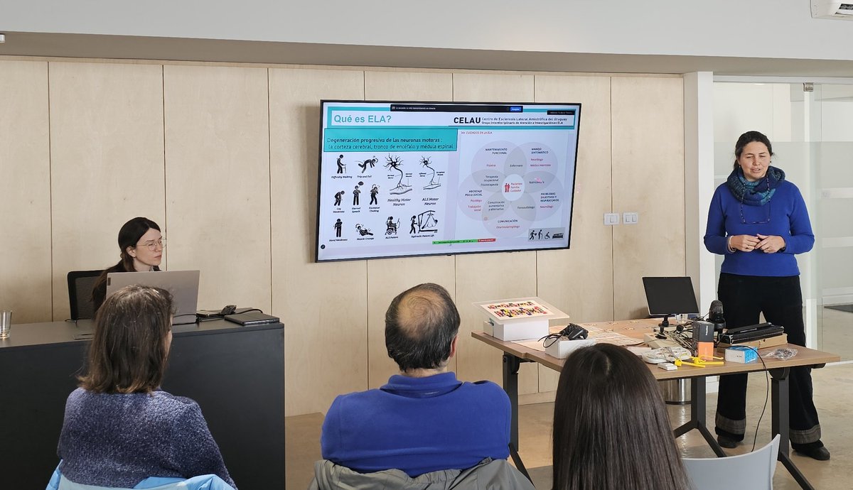 Comenzando el Taller de tecnologías para la  accesibilidad digital y la comunicación 
Organizado por <a href="/TenemoselaUy/">Tenemos ELA</a> 
<a href="/riuscarola/">Carolina Rius</a> en la presentación 

Ahora <a href="/anagarc42364356/">anagarciaperez</a> con la importancia de la comunicación