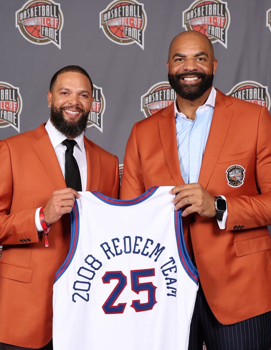 Congratulations to <a href="/MisterCBooz/">Carlos Boozer</a> and <a href="/DeronWilliams/">Deron Williams</a> 🇺🇸 🏀 
2008 U.S. Men’s Olympic Basketball Team (the “Redeem Team”) are being inducted into the Naismith Basketball Hall of Fame Class of 2025

.
#JazzNation #UtahJazz #TakeNote
#NBA