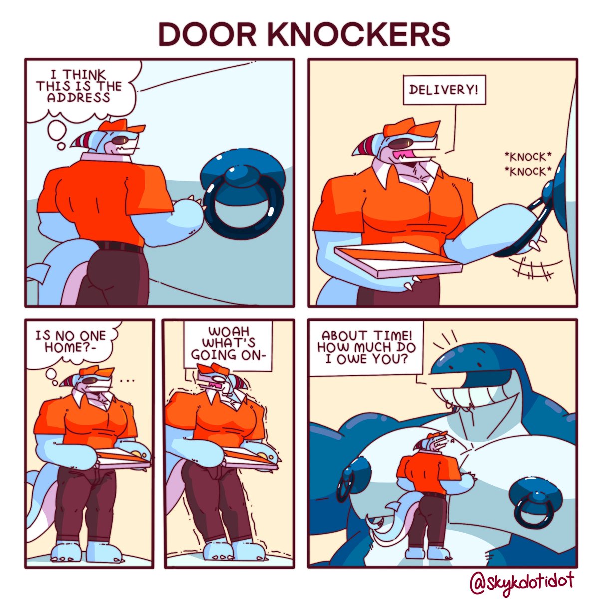 skykdotidot's tweet image. Door knockers