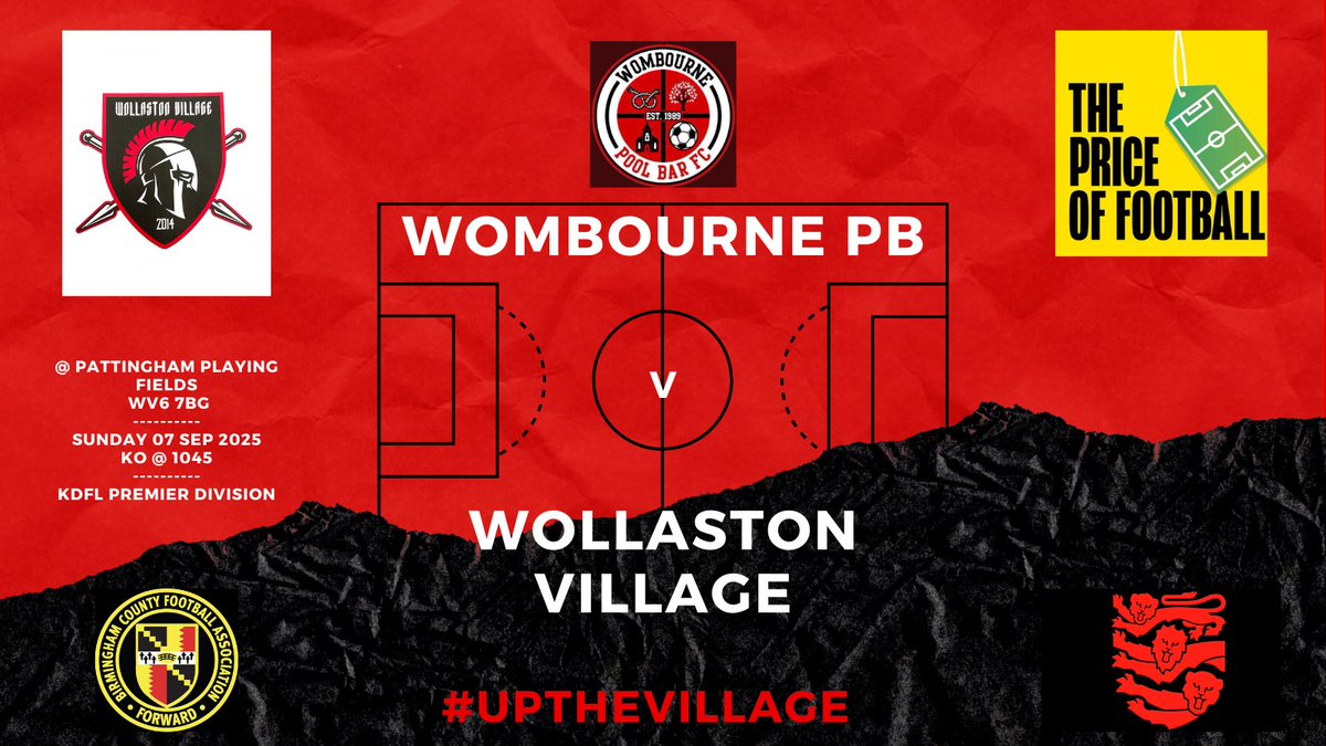 Wollaston Village FC (@wollastonvfc) on Twitter photo Pretty much the hardest fixture that we could have had in our first ever game in the Premier Division, away at <a href="/WombournePBFC/">Wombourne Pool Bar FC</a> 🧐
Oh, well... 🤣
#UpTheVillage ❤️🖤 Pretty much the hardest fixture that we could have had in our first ever game in the Premier Division, away at <a href="/WombournePBFC/">Wombourne Pool Bar FC</a> 🧐
Oh, well... 🤣
#UpTheVillage ❤️🖤