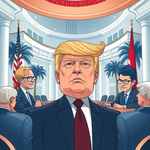 INFORMADOR_RD's tweet image. Trump, siempre &quot;moderno&quot;, recibió a titanes de la IA en su residencia de Mar-a-Lago. ¿Buscan cómo la IA nos hará grandes o cómo tuitear con más impacto? El futuro está garantizado, o al menos, entretenido.
#INFORMADOR #TrumpTech