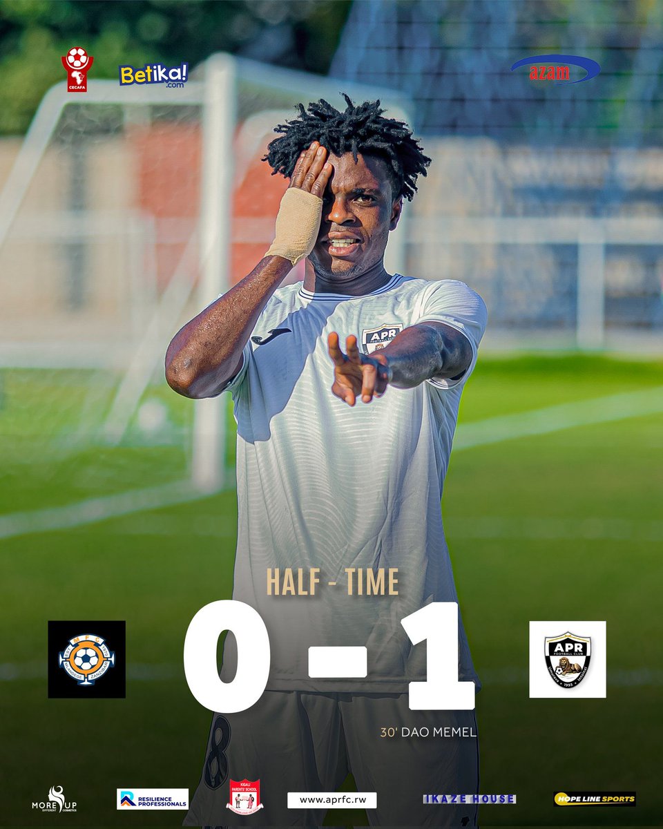 score250's tweet photo. Half Time : APR FC itsinze Mlandege FC igitego 1-0 , gitsinzwe numusore witwa DAO Memel
kurikira amakuru Agezweho kuri App ya #score250
#kigaliupdates #score250 https://t.co/Mmxc5nL7Up