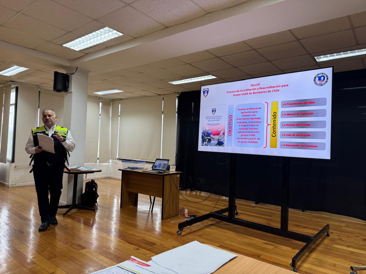 SNOBomberos's tweet image. #USAR en las instalaciones de la @ANB_Chile se desarrolla este fin de semana por parte del GTO USAR el “Taller Proceso de Acreditación y Reacreditación Nacional para Grupos USAR”. Asisten integrantes de los USAR Nacionales quienes tienen perfil de Mentor y Líder de Acreditación.