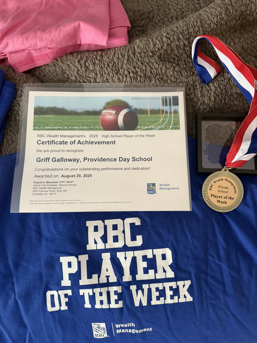 Grateful to be named RBC player of the week vs Rolesville <a href="/ChadGrier_/">Chad Grier</a> <a href="/PrepRedzoneNC/">Prep Redzone North Carolina</a> <a href="/pepman704/">Matt Morrow</a> <a href="/247recruiting/">247Sports Recruiting</a> <a href="/RBC/">RBC</a>