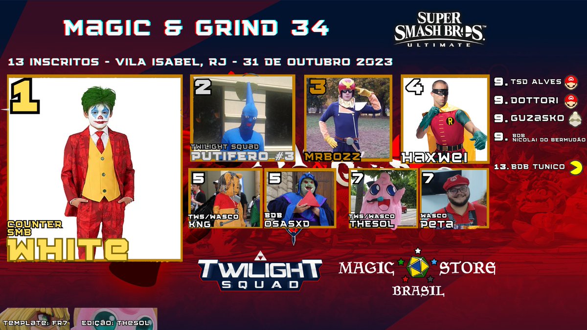 Mlk achei essa arte de top 8 que eu fazia assim que voltava do semanal, vou mentir não, eu às vezes sinto saudades dessa época, só que é legal ver que com o passar do tempo pra cá os eventos estão ficando cada vez maiores e estou tendo a oportunidade de conhecer sempre gente nova