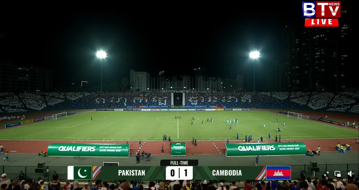 FootballPak's tweet photo. FT: Pakistan 0-1 Cambodia
That was a terrible goal to concede in first half. https://t.co/DM56qIq6lp
#AFCU23 #PAKvCAM https://t.co/CxEu7knZ8U