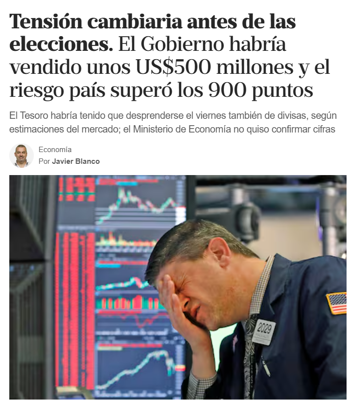 ¿Y esta tapa de <a href="/LANACION/">LA NACION</a> de hoy? Con la foto de un trader llorando y todos los índices de la pantalla en rojo, que ni siquiera es de Argentina...e info sin precisión alguna. Por eso di de baja mi suscripción. La Nación hace tiempo que no hace periodismo. Es un operador político.