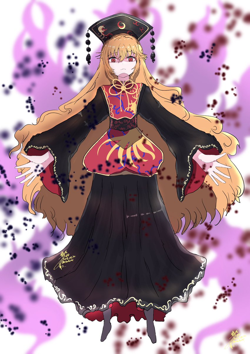 8月描いた東方ラスボスシリーズ
藤原妹紅と純狐🔥