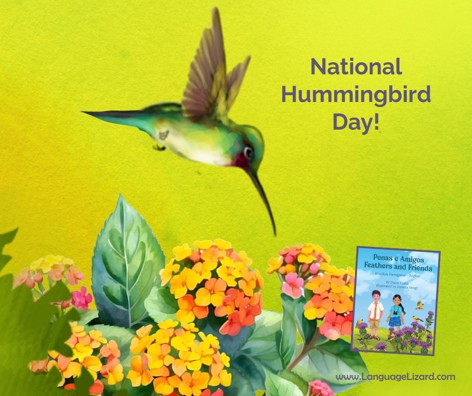 Today is National Hummingbird Day!

Learn more with Feathers and Friends, available in many languages at zurl.co/a6I1T! 

#nationalhummingbirdday #bilingualkids #bilingualstorybooks #bilingual #birds