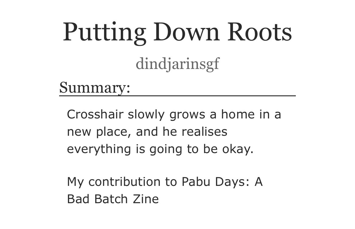 so so excited to finally share my piece for <a href="/PabuDaysZine/">Pabu Days: A Bad Batch Zine</a> !!!! so proud to be a part of this project.

writing this felt like the warm, long hug i needed after the show ended. i hope it provides the same to you all 🥹🏝️🌺🫶🫂

🔗 below!!