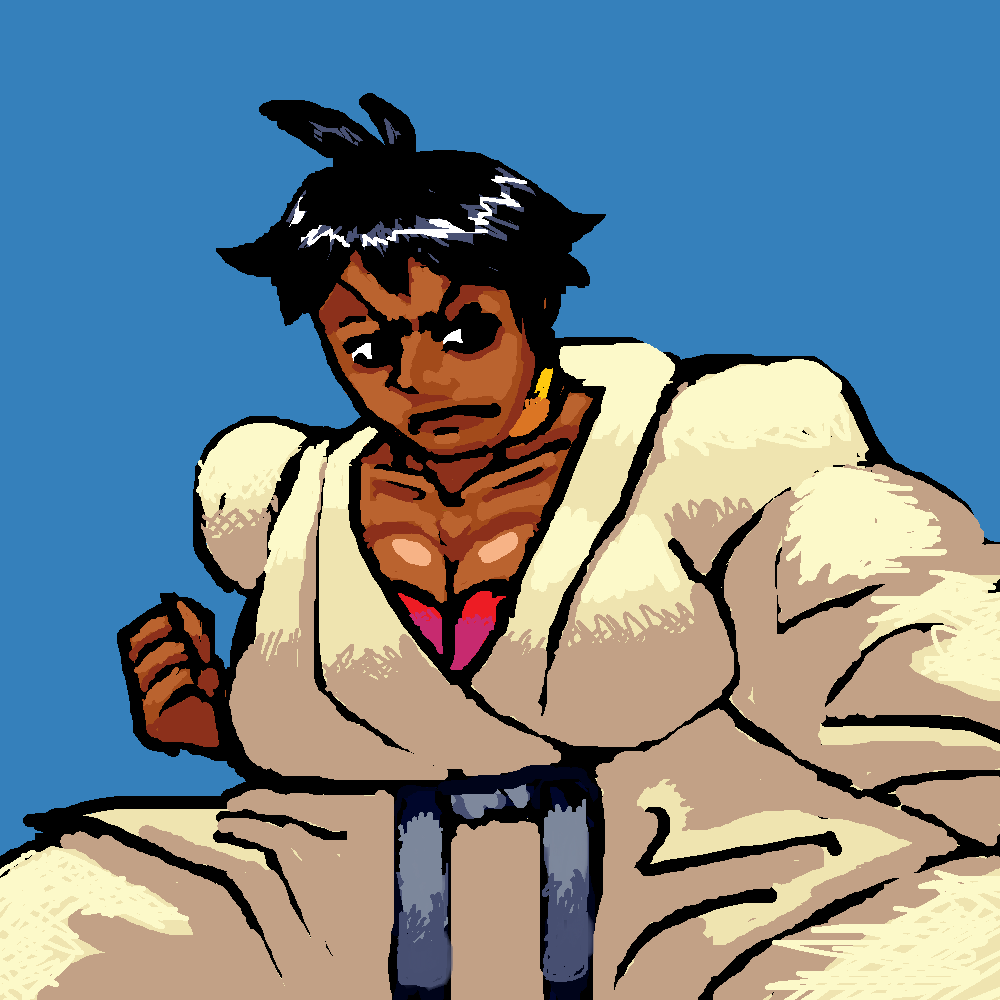 drew makoto with mouse on my frontend class