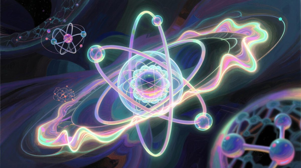 suddenseven's tweet image. Painting of a 4d cesium-137 that’s animating properties made from an elongated ninth dimension 

used cesium-137 as the subject 👌🏼