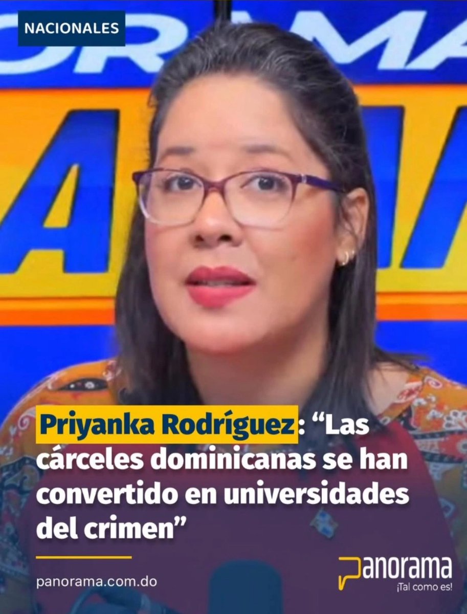 Jesus Batista Suriel (@jesusbatistasu) on Twitter photo El sistema carcelario en la República Dominicana se encuentra sumido en la corrupción y la ineficiencia, lo que ha generado un entorno propicio para el crecimiento del crimen organizado. La comunicadora <a href="/PriRodriguezM/">Priyanka Rodriguez</a> refleja con precisión esta realidad al afirmar que "las El sistema carcelario en la República Dominicana se encuentra sumido en la corrupción y la ineficiencia, lo que ha generado un entorno propicio para el crecimiento del crimen organizado. La comunicadora <a href="/PriRodriguezM/">Priyanka Rodriguez</a> refleja con precisión esta realidad al afirmar que "las