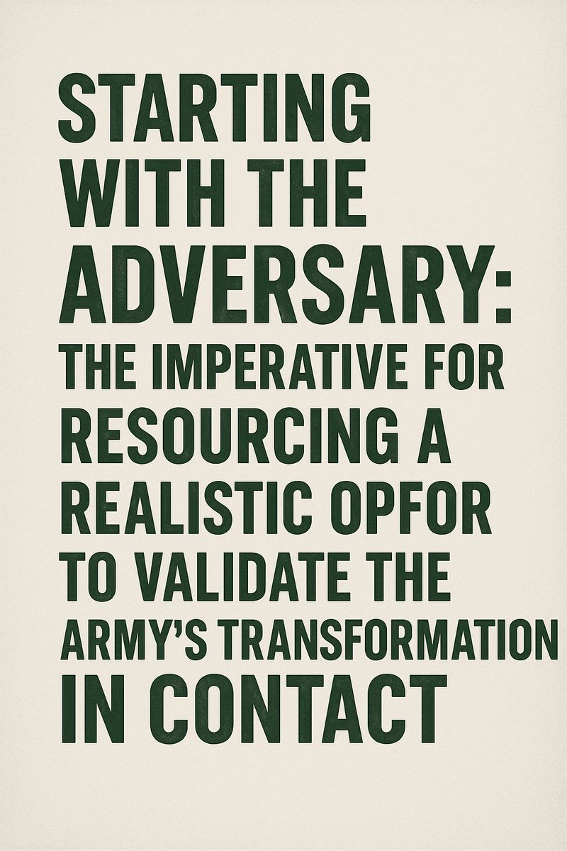 General Donn A. Starry's writings and vision, as detailed in *Press On! Selected Works of General Donn A. Starry*, provide a foundational rationale for the philosophy of "starting with the Adversary"—a strategic imperative in Army training doctrine that prioritizes building and