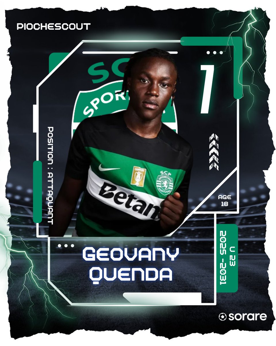 42ème jour🐣 
Abonne toi pour ne pas rater ta pépite💎👈
Geovany Quenda
Âge :18 ans 
Poste: Milieu offensif 
Club: Sporting Lisbonne 
Nationalité: Portugal

Vous ne connaissez pas le ⚽?Regardez ce joueur il va vous faire ♥️ ce sport !

Il reste au 🇵🇹 encore pour une saison et