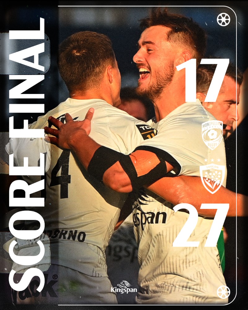 [⏱80'] 17-27
𝗩𝗜𝗖𝗧𝗢𝗢𝗢𝗜𝗜𝗜𝗜𝗥𝗘𝗘𝗘𝗘 😍

Nos Toulonnais réussissent leur rentrée en s'imposant 27 à 17 sur la pelouse du MHR 🔥

Merci à tous nos supporters pour votre soutien 🫶

#ParceQueToulon #MHRRCT