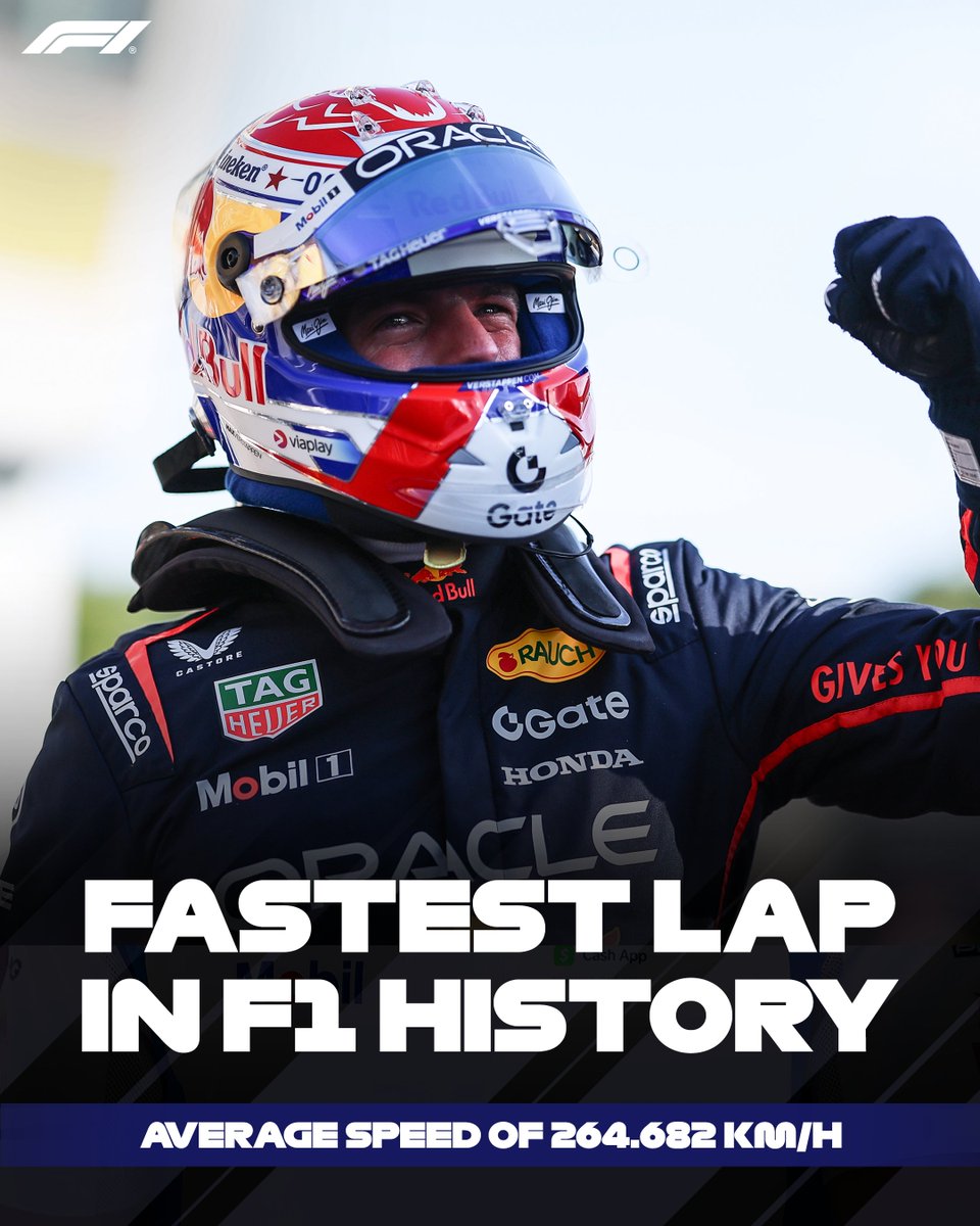 oncediariomx's tweet photo. #F1 | HISTÓRICO 🫡🔥
Max Verstappen registró la vuelta más rápida en la historia de la #Fórmula1 durante la clasificaci��n del #GPdeMonza 🇮🇹, alcanzando una velocidad promedio de 264.682 km/h.
📌 Con 1:18.792 marcó el mejor tiempo en el Autódromo Nacional de Monza.
#ItalianGP
📸 F1