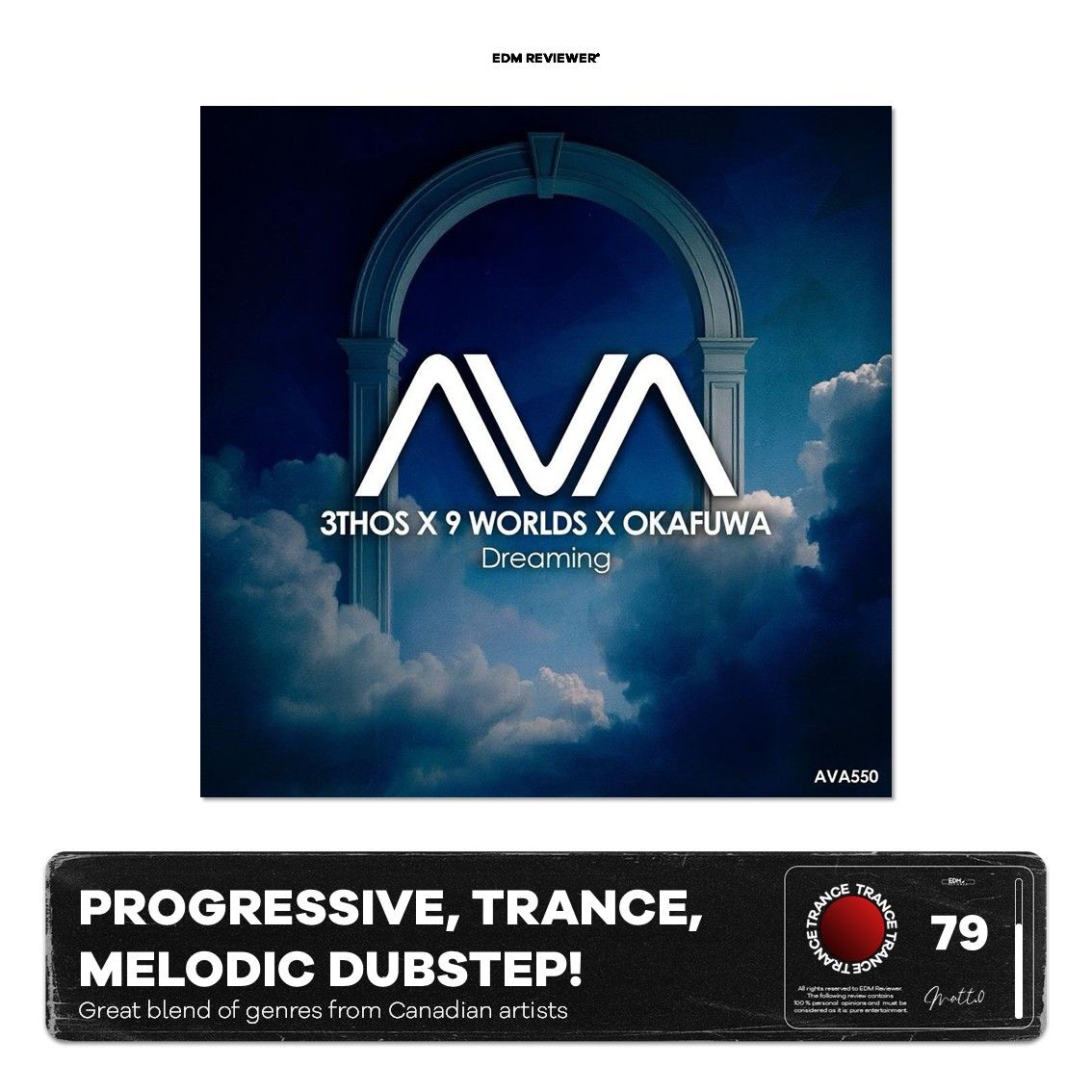 ⛩️ 3THOS X 9 Worlds X okafuwa - Dreaming

➡️ 79/100

• Seven Lions-style progressions with a sweet vocal twist
• First half with Prog House influences
• Second half dives into deeper Dubstep territory 

READ THE REVIEW HERE ⬇️ 
edmreviewer.com/2025/09/06/pro…