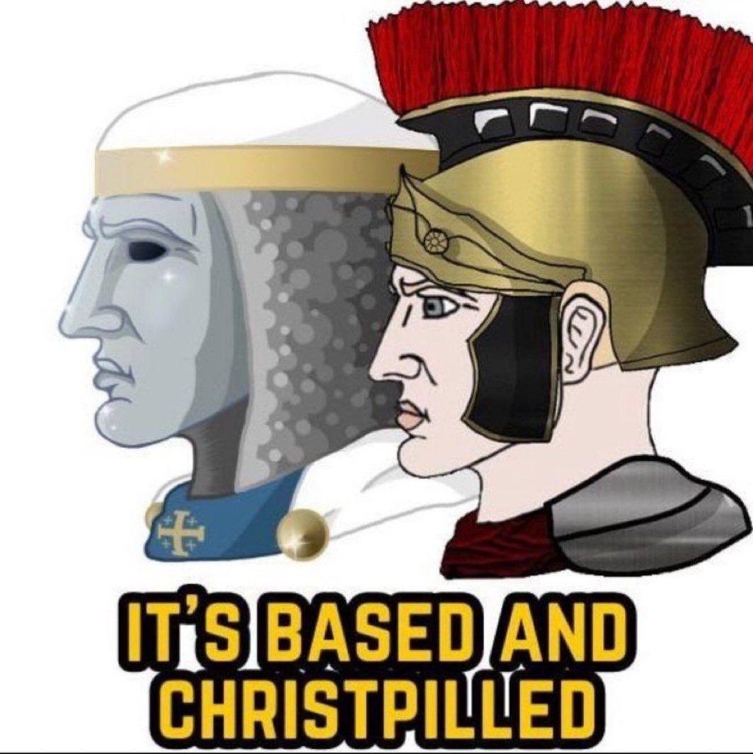 neglevout's tweet image. the holy trinity of #based and #trad chad wojak memes…