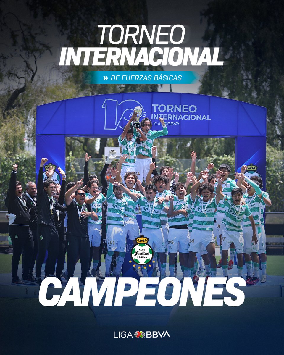 ¡Hoy se celebra en La Comarca!💚⚔️

Felicidades al <a href="/ClubSantos/">Club Santos</a>, nuevo CAMPEÓN del Torneo Internacional de Fuerzas Básicas. 🏆

Laguneros, festejen que hoy levantaron el trofeo.🎉

#LigaBBVAMXInternacional.