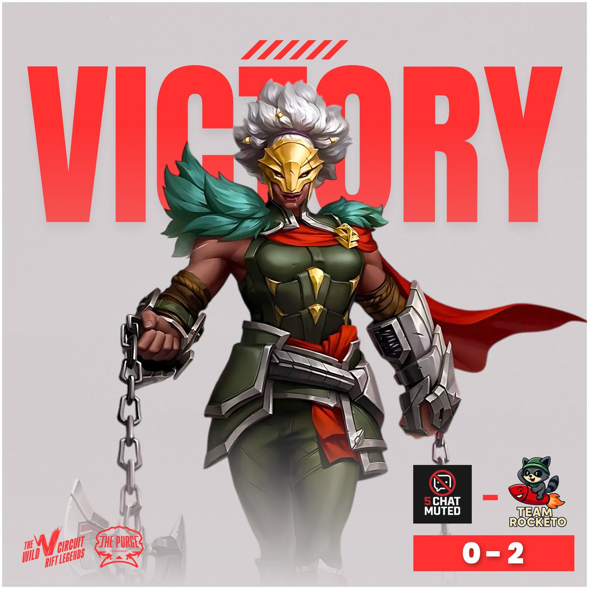 ❝ VICTORY | 𝐐𝐔𝐀𝐋𝐈𝐅𝐈𝐄𝐑 𝟏 - 𝐑𝐎𝐔𝐍𝐃 2 ❞

"A-ten-hut! That's another victory for the Scouts!"
​"¡En fila! ¡Esa es otra victoria para los Exploradores!"

📅  06/09/2025 [today]
🆚  5 CHAT MUTED
🕹️ 0-2

<a href="/PurgeTournament/">The Purge Tournament Official</a> #TeemoRocketo #RocketoCrew #RocketoWins #WildRift