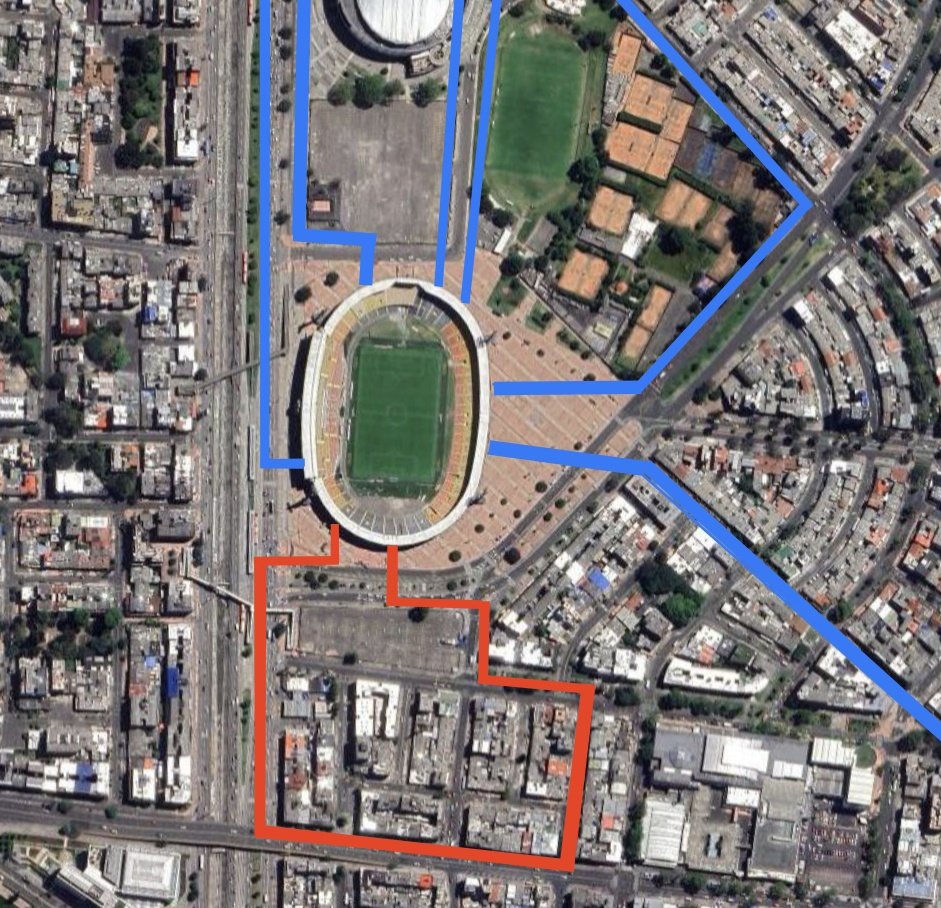 CLÁSICO CAPITALINO 🦁

TENER EN CUENTA:

🟥 La tribuna lateral sur será la única donde se ubicara la hinchada Santafereña.

⬜ Todo el sector sur del estadio y alrededores está dispuesto para nuestra llegada, Galerías, Colsubsidio, Carulla, si llegas en Transmilenio hacer uso de