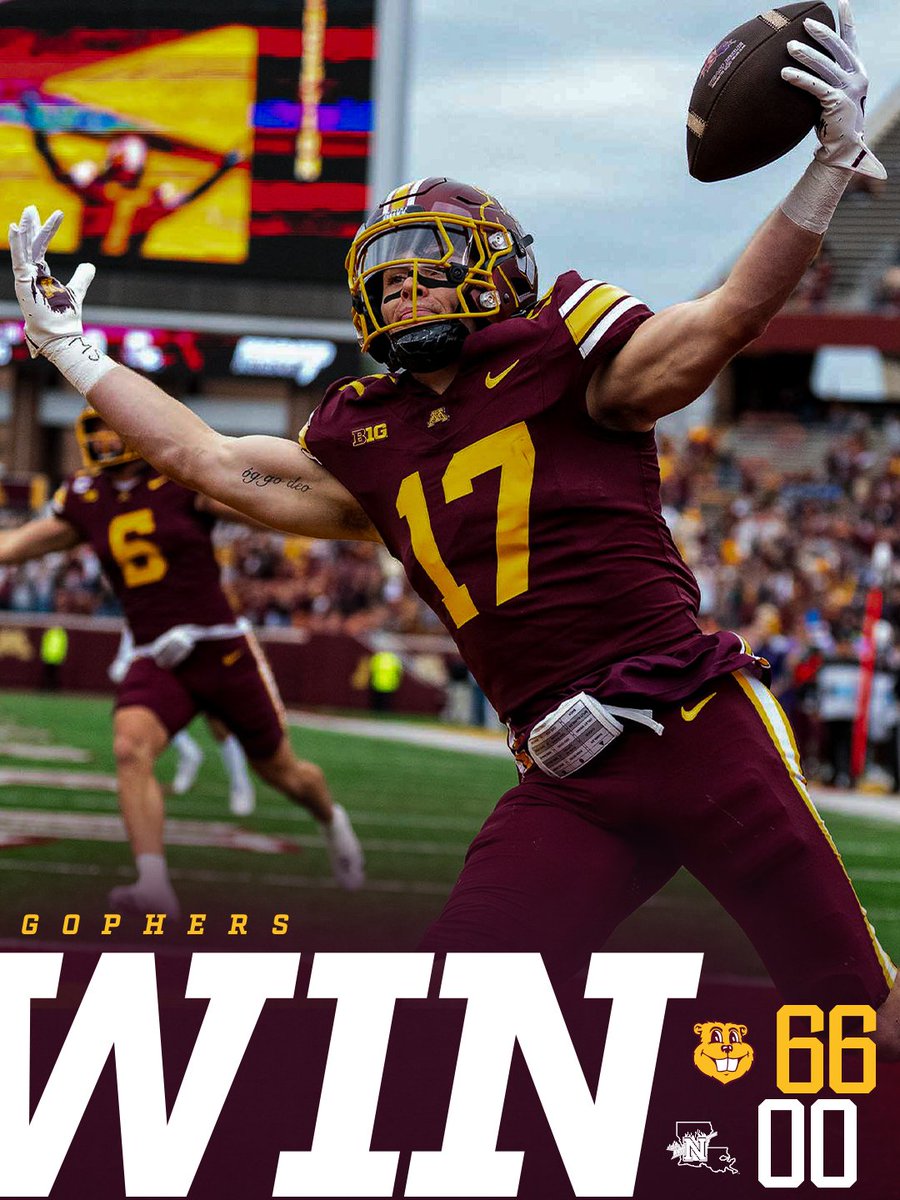 PUT IT IN THE WIN COLUMN! Minnesota moves to 2-0! 

#RTB #SkiUMah #Gophers