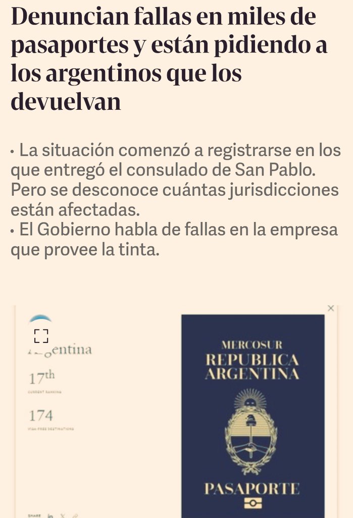 Se confirmó que los libertarios emitieron más de 200.000 pasaportes defectuosos. Mala calidad de tintas y papel, cortes erróneos y hasta manchas insólitas. Milei cerró de facto la Casa de la Moneda, le dio el negocio a Jefatura de Gabinete, y todo se derrumbó. ¿Otro negociado?