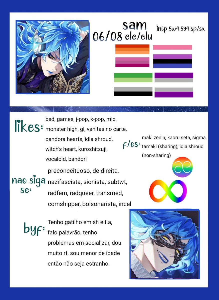 shr0udwife's tweet image. ઇ ❄️ ઉ.    ፧  welcome ! ! !
*ૢ. – Leia antes de seguir! . . .☆

—&amp;gt; Caso a gente seja amigos/tenhamos intimidade, pode usar ela/dela comigo!! Porém prefiro elu/ele

                ♡ / ↻ para sermos moots

#bsdtwt #kurotwt #twsttwt #animetwt #haikyuutwt #bnhatwt #yumetwt