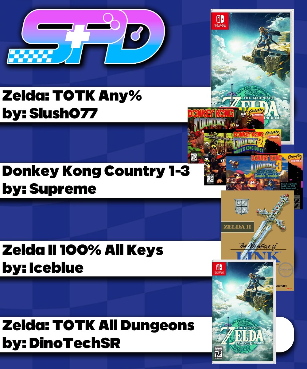 We have raised over 10,000$ for St. Judes!! But we're not done yet!!

Today's event we have Zelda: Tears of the Kingdom Any% followed by Donkey Kong Country Trilogy and Zelda II: 100% All Keys. Finally ending it with Zelda: Tears of the Kingdom All Dungeons!

Let's keep raising