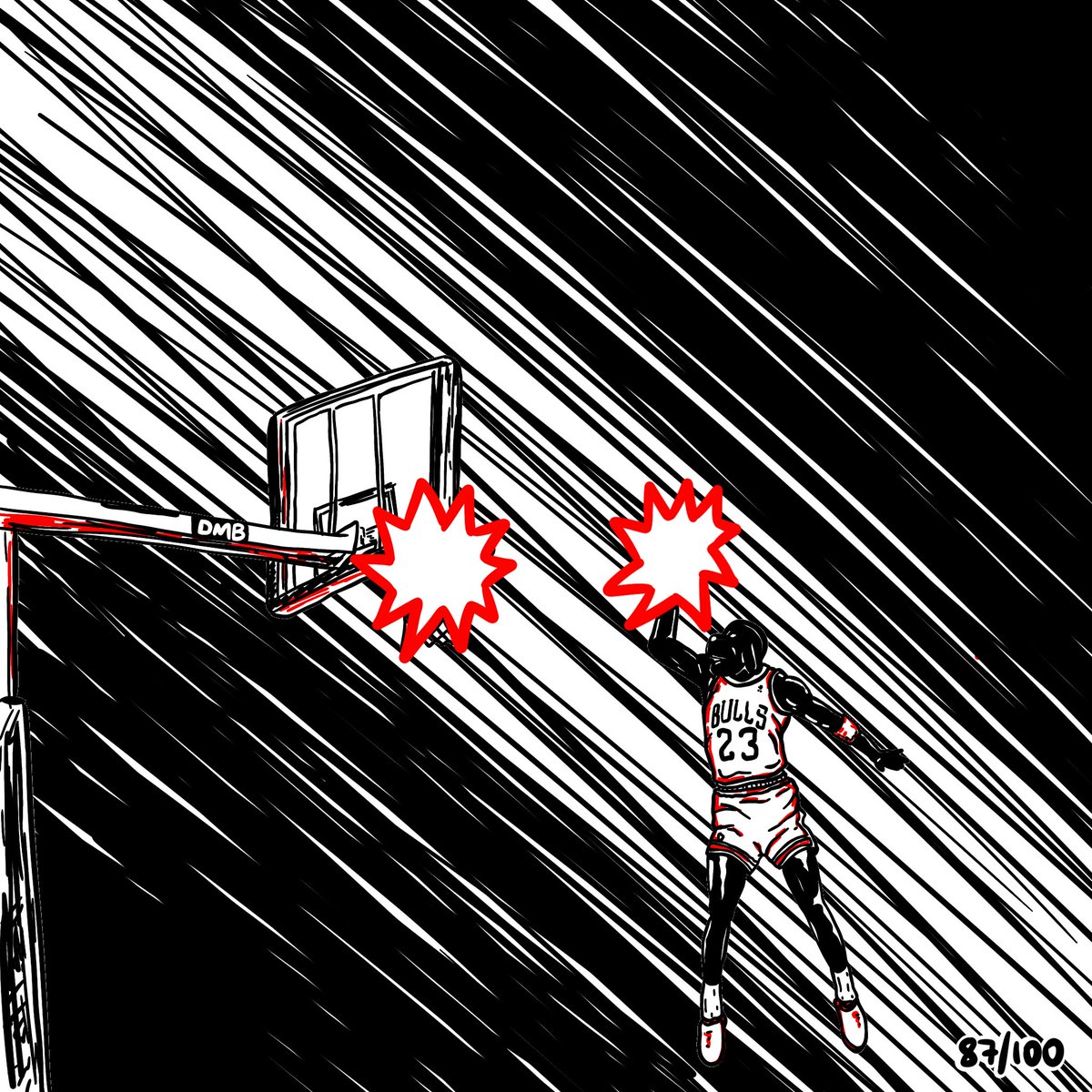 HUGE THANKS to <a href="/DoginalMaxiBiz/">Doginal Maxi Biz (DMB)</a> <a href="/AmericanDweller/">American Dweller</a> for this custom DMB! 💥💥

Michael Jordan was my idol and favorite athlete growing up and this depiction of MJ’s free throw line dunk is considered the most inconc sports photo of all-time.

The longer you look at this artistic