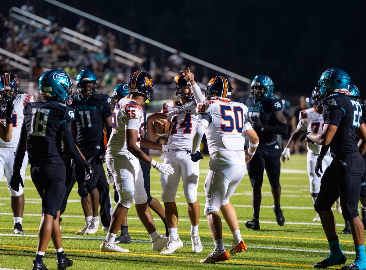 Great team win last night vs. Glenn Allen.  
25-22, tape below.  
<a href="/Manchester_FB/">Manchester_Football</a>