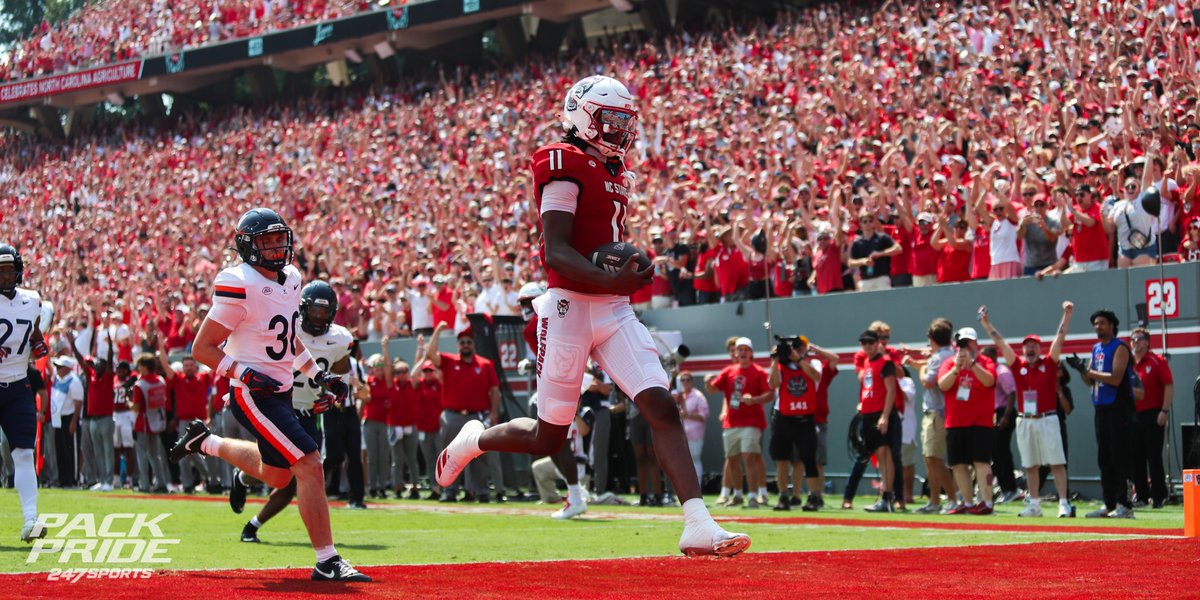 WOLFPACK VICTORY!

Final:

NC State: 35
Virginia: 31

NC State moves to 2-0 on the season behind three total touchdowns from CJ Bailey as Cian Slone comes up with a game saving interception in the end zone to seal it.