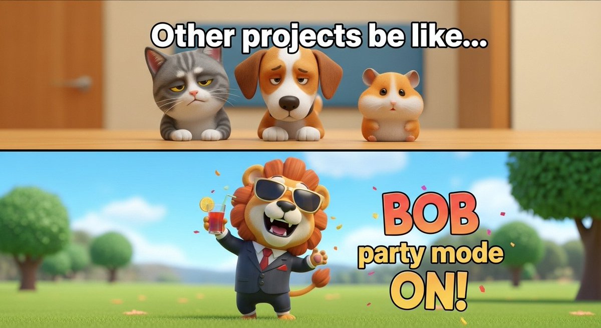 Other projects be boring…
<a href="/build_on_bob/">BOB</a>  be partying like there’s no tomorrow 🎉😂
#BOB #crypto #meme