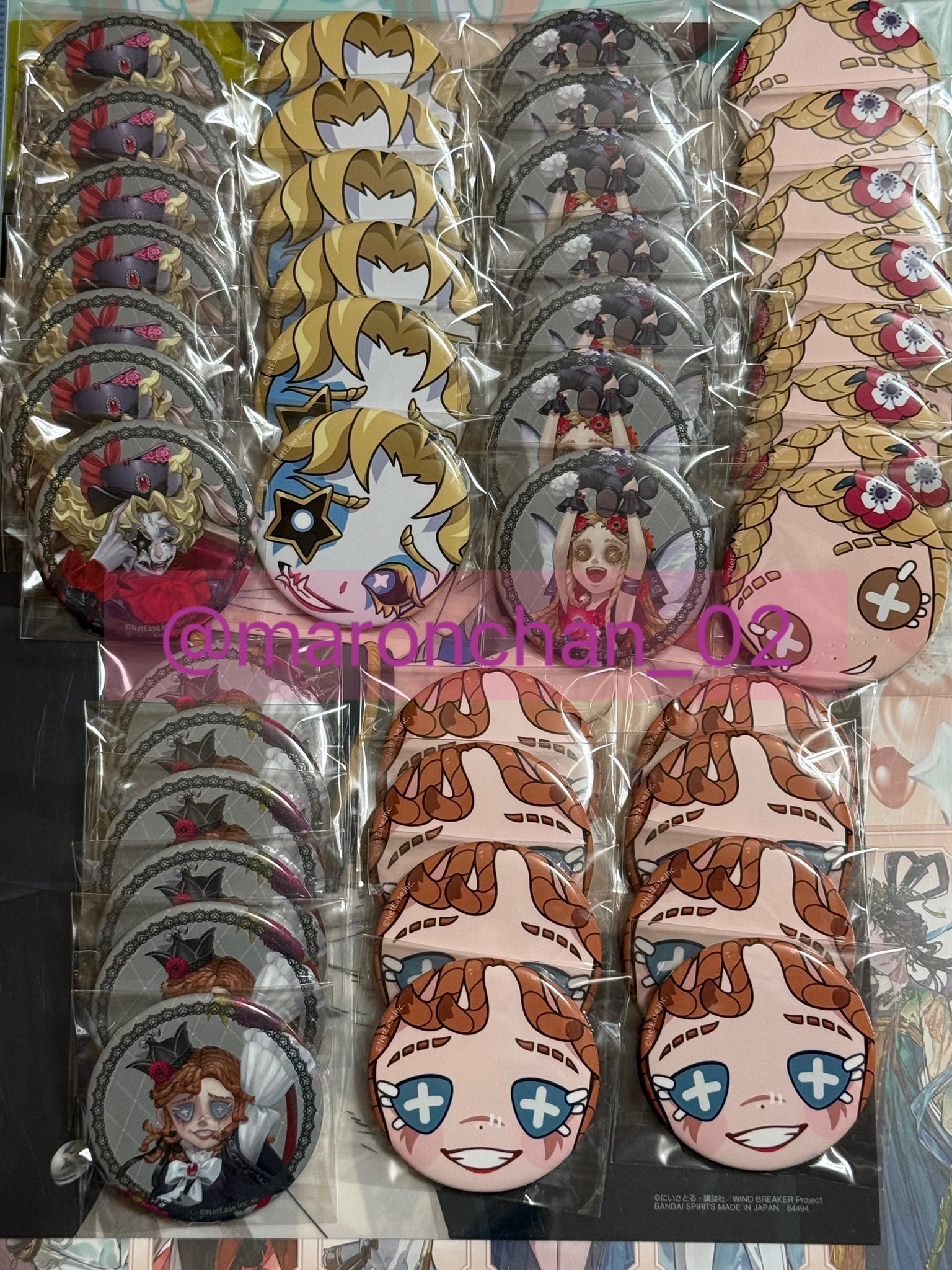 第五人格　スマイルカフェ　SMILE BASE CAFF 囚人　等身　缶バッジ 池袋】「第五人格」Collaboration Cafe ～Gothic Garden
