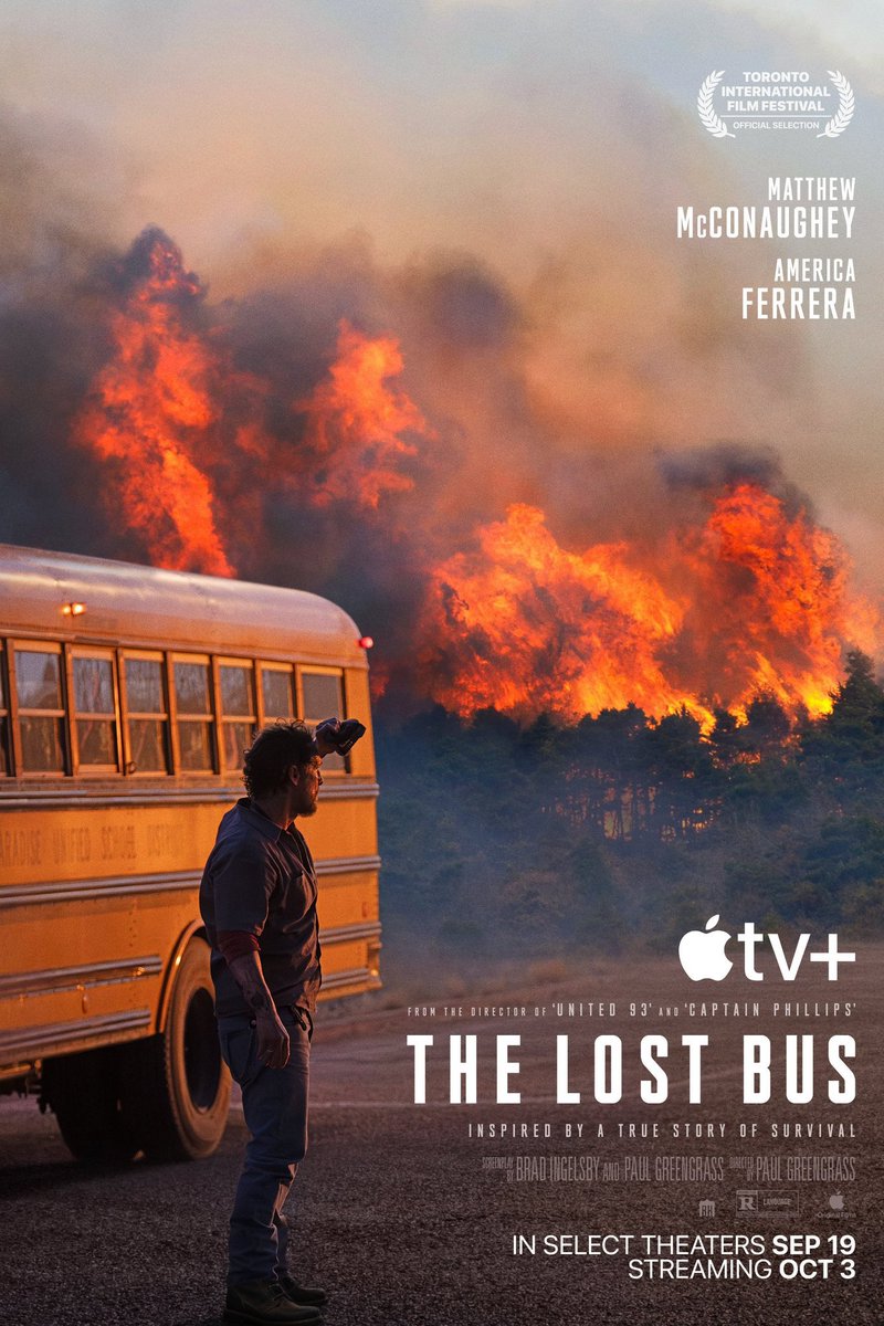 Kurtkem_'s tweet photo. أسبوعين ونشوف فيلم The Lost Bus من بطولة ماثيو ماكونهي في أول دور رئيسي له بعد غياب 6 سنوات

قصة الفيلم مقتبسة من أحداث حقيقية عن سائق حافلة مدرسية يقود سيارته عبر أخطر حرائق الغابات في أمريكا لإنقاذ 22 طفل! https://t.co/sYavsIyjK1