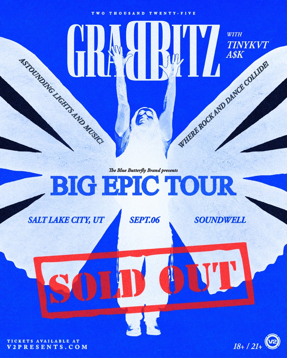 Salt Lake City, you did it. 💙 Tonight <a href="/Grabbitz/">grabbitz</a> takes over <a href="/SoundwellSLC/">Soundwell</a> with the Big Epic Tour ⚡️
