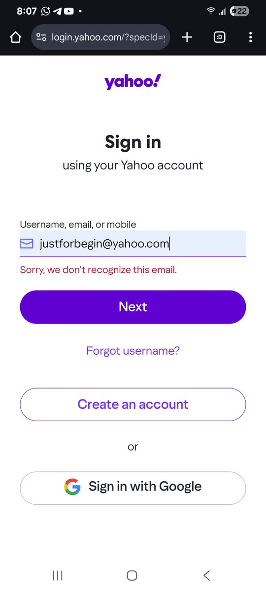 hardiolar's tweet photo. @Yahoo @ecomchasedimond Please is the problem. I created a Yahoo mail account just 3 days ago, and I wanted to log into my account today to see that i have been automatically logged out. However, I tried to input my Yahoo mail to log in again just for me to see it saying. 
Find solution to this! https://t.co/3OCIqp7i4E