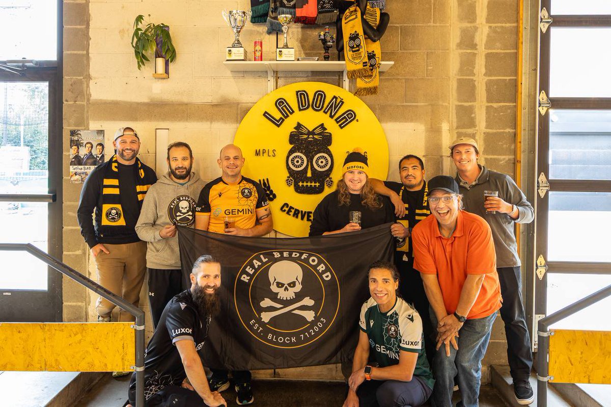 Tough go today for the <a href="/realbedford/">Real Bedford FC</a> lads but the Minneapolis Pirates <a href="/ladonacerveza/">La Doña Cervecería</a> are still here to support 💪🏽

Photo: <a href="/ShanerBTC/">Shaner</a>