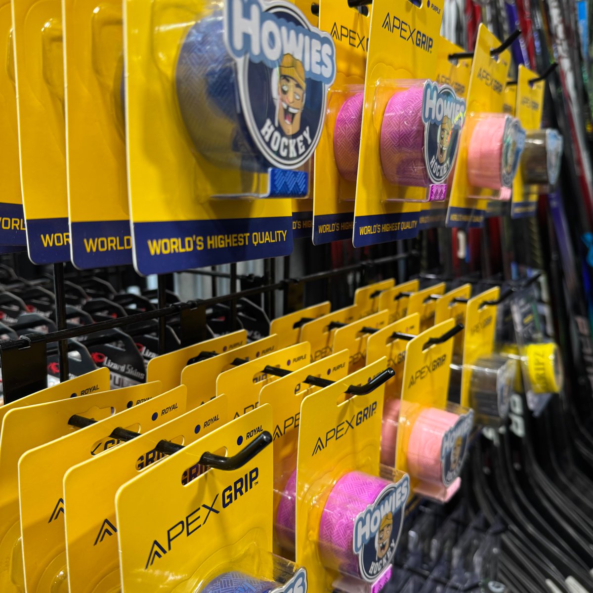 PIASKato's tweet image. Howies new Apex Grip is in stock in four different colors. It&apos;s softer and more comfortable than traditional hockey tape, and easier on your gloves. Pop in soon and check them out for the upcoming season! #piaskato #playitagainsportsmankato #StickWithTheBest