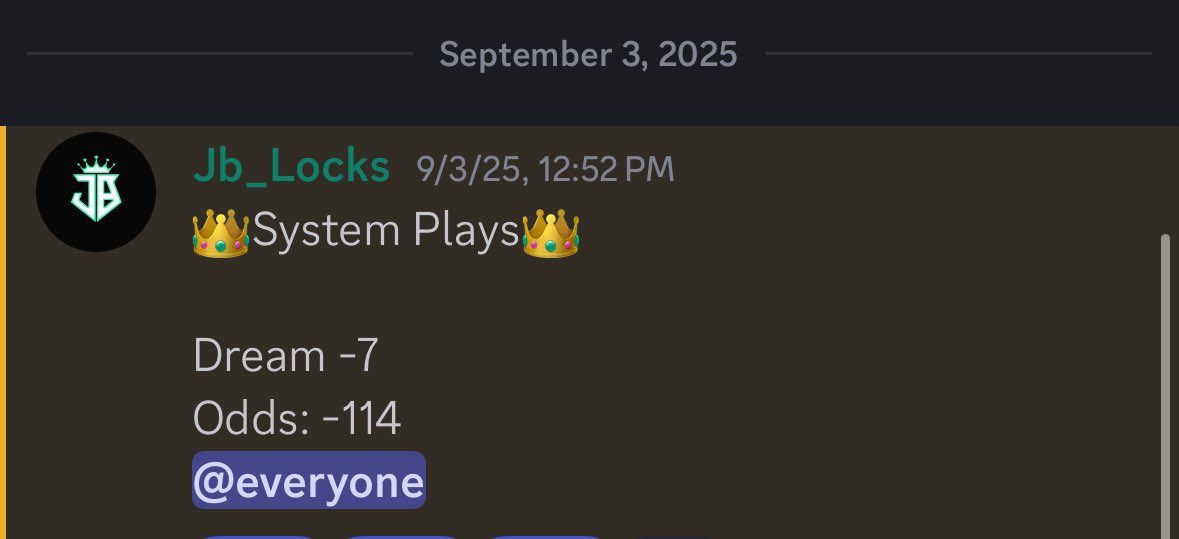 JBLocks_24's tweet photo. 👑System-Plays👑

Dream -7 with a sweat free winner!?!

Never a doubt for the WNBA

https://t.co/ZQlb6Um5QL https://t.co/7ztwF5Sh5v