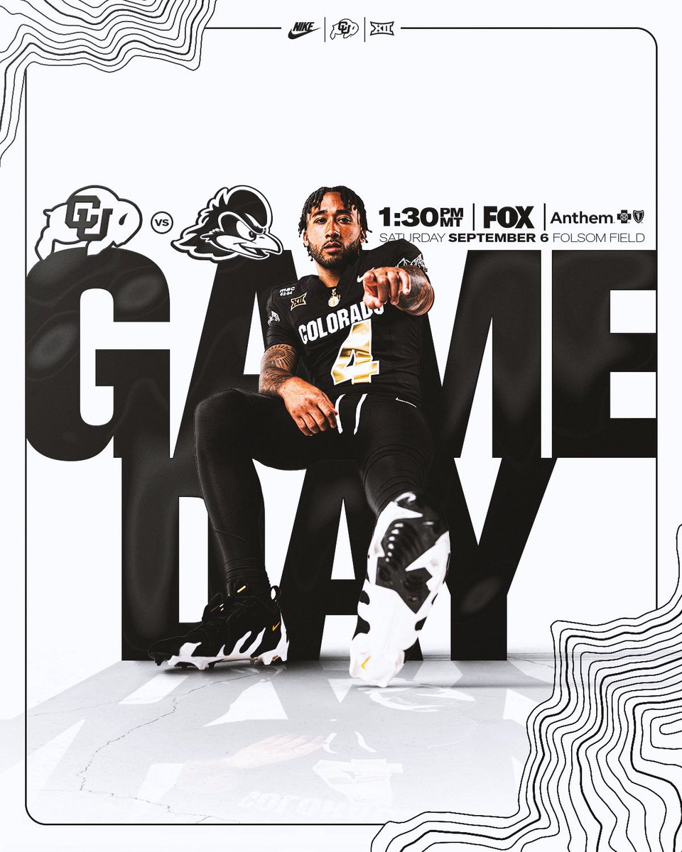 Rise &amp; shine, it’s GAME DAY! 

⌚: 1:30PM MT
🏟️: Folsom Field
🖥️: FOX

#BeatDelaware x #GoBuffs