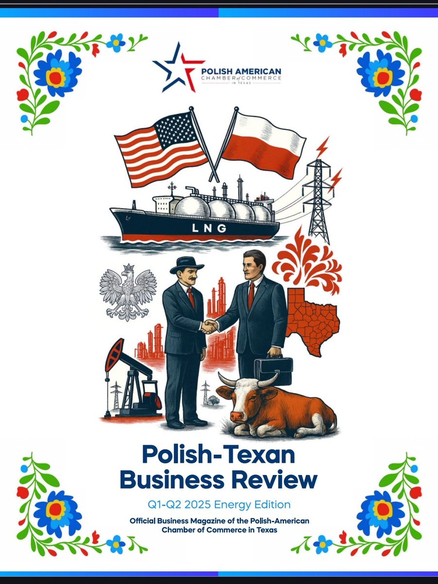 The latest issue of the Polish Texas Business Review is out. I'm thrilled that my <a href="/PISM_Poland/">PISM</a> colleagues <a href="/m_m_piotrowski/">Mateusz M. Piotrowski</a> &amp; <a href="/AnDabrowski/">Andrzej Dąbrowski</a> who provided expert insights on 🇵🇱-🇺🇸 energy cooperation. 
Read it here: polchamtx.org
<a href="/PISM_DC/">PISM_DC</a> <a href="/PLinHouston/">Polish Consulate Houston</a> <a href="/AndrzejFafara/">Andrzej Fafara</a>