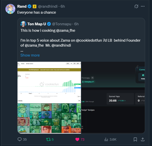 After Mr. Rand retweeted my post,

I think its time for me to do something for small account to create content about <a href="/zama/"></a> 

Mr. Rand used to say that: 

+ "Zama Creator Program is a long term program, running monthly over multiple years, before and after TGE ". 

+ "Zama
