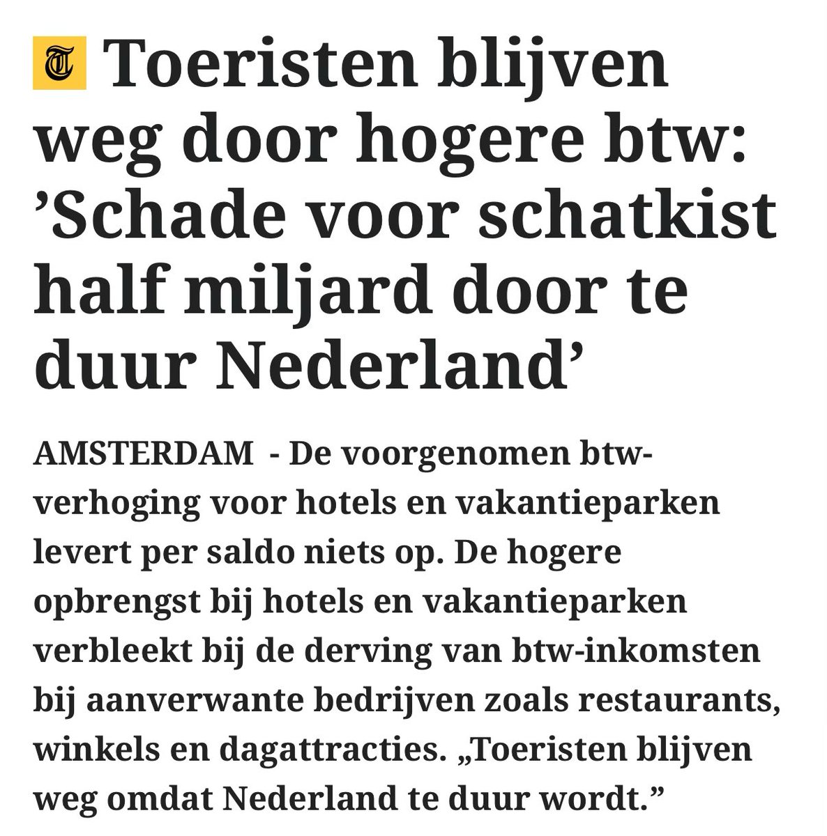 Politici hebben in de regel extreem weinig verstand van economie. Ze verwachten dat een belastingverhoging simpelweg meer geld in de schatkist brengt en denken niet na over de reacties van mensen. Eén van de basisprincipes van de economie is dat als je de prijs aanpast in de