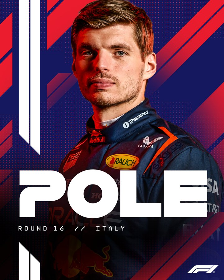 El neerlandés Max Verstappen firma la vuelta más rápida para obtener la pole en el Gran Premio de Italia.

#F1 #ItalianGP