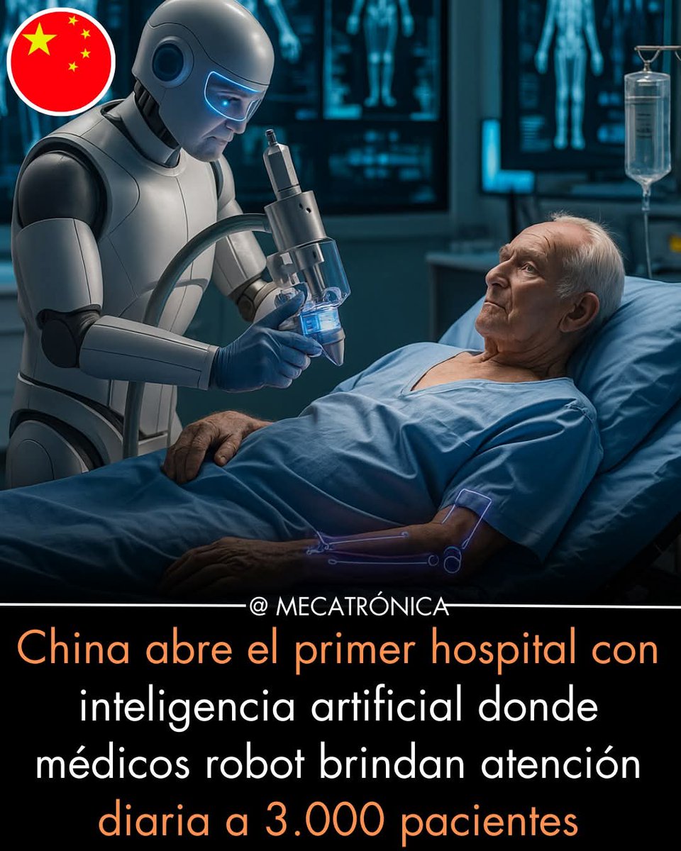 susana_bozzo's tweet photo. China ha dado un salto enorme en la medicina del futuro al inaugurar su primer hospital con inteligencia artificial. Aquí, robots médicos atienden a más de 3.000 pacientes al día,
#HospitalIA #MedicinaDelFuturo #ChinaInnovadora #InteligenciaArtificial #SaludDigital https://t.co/OWv1SK3Qfa