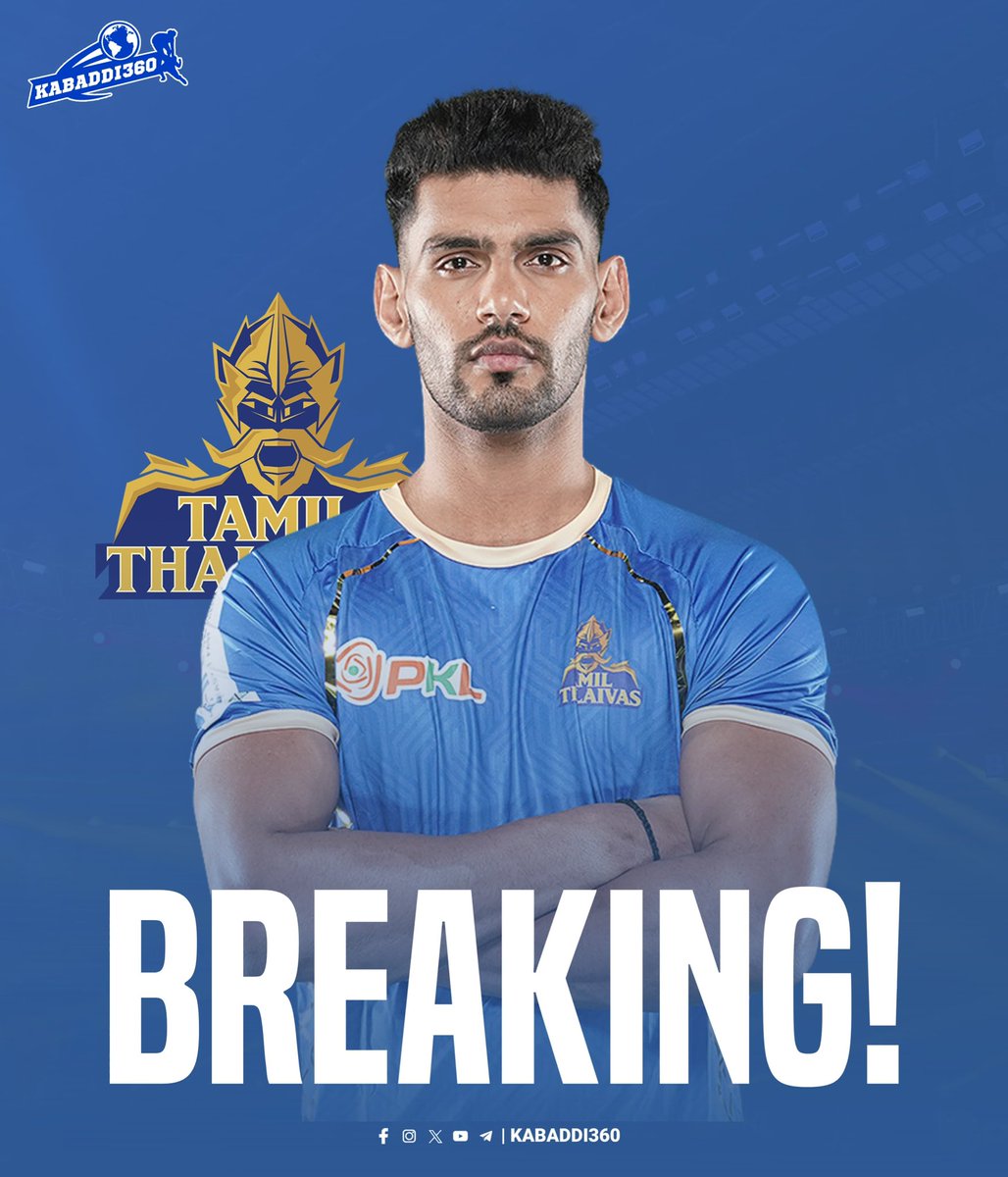 Kabaddi_360's tweet photo. Sagar Rathee is back in Starting 7 for Tamil Thalaivas πͺβ‘ππ£
.
.
#sagarrathee #tamilthalaivas
#prokabaddi #pklseason12
#kabaddi360 https://t.co/E2Q6vsOgMT
