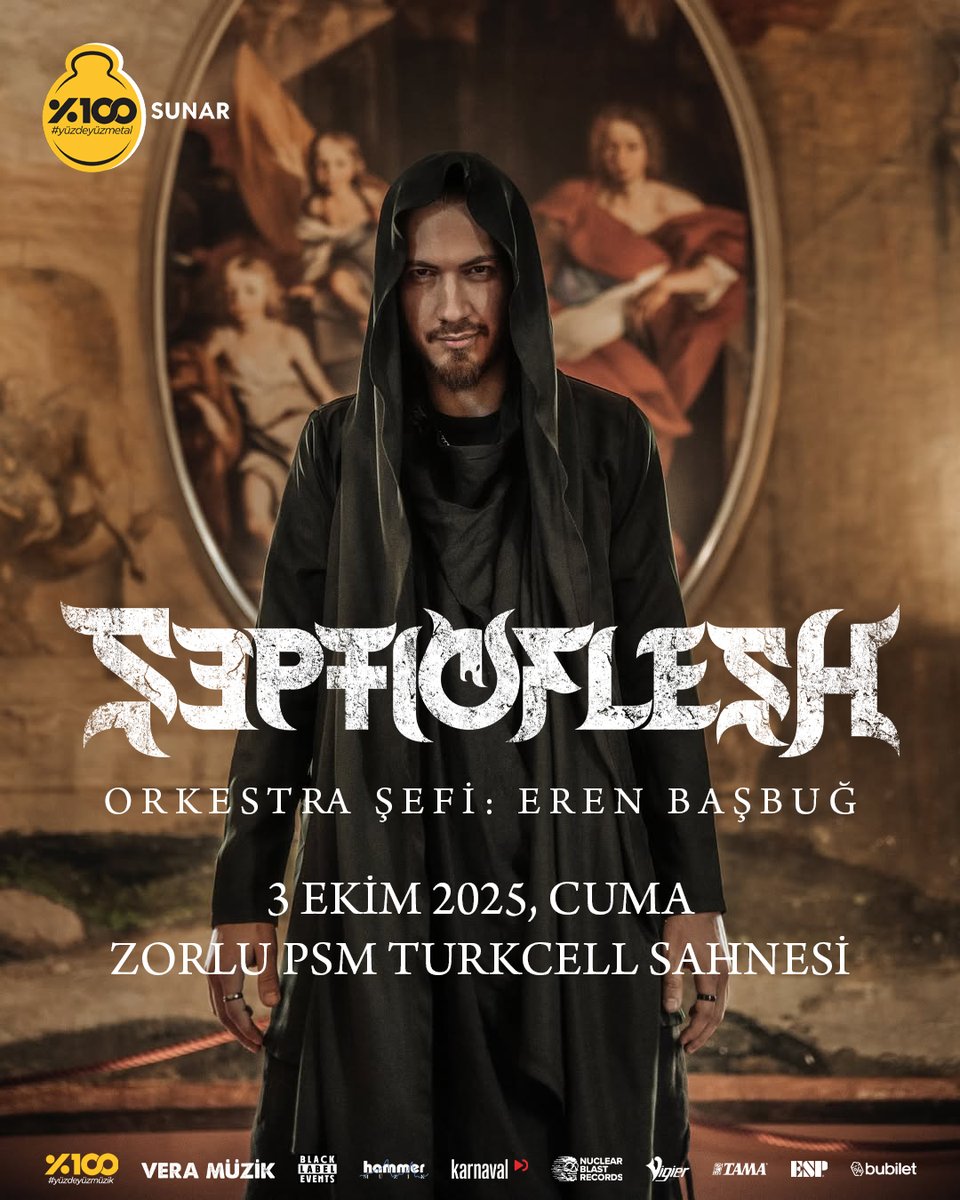 veramuziktr's tweet image. Septicflesh’in epik karanlığı @ZorluPSM Turkcell Sahnesi’nde hayat bulacak 🎶 Can damarlarından biri de @erenbasbug. Kaçırılmayacak bir deneyim. İlk ve son kez ✍🏻