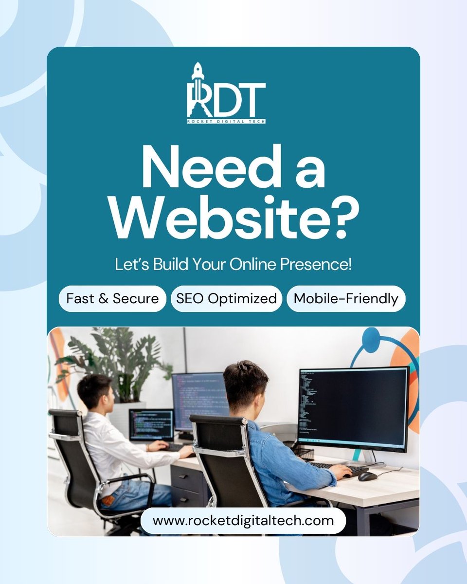 rocket_tech's tweet image. 🚀 Need a Website?
We build Fast, Secure, SEO-Optimized &amp;amp; Mobile-Friendly sites to boost your online presence.

📧 info@rocketdigitaltech.com
 🌐 rocketdigitaltech.com
📞 +1 (478) 800-4007

#WebDesign #SEO #SmallBusiness #RocketDigitalTech #RDT #seoexperts #FastAndSecure